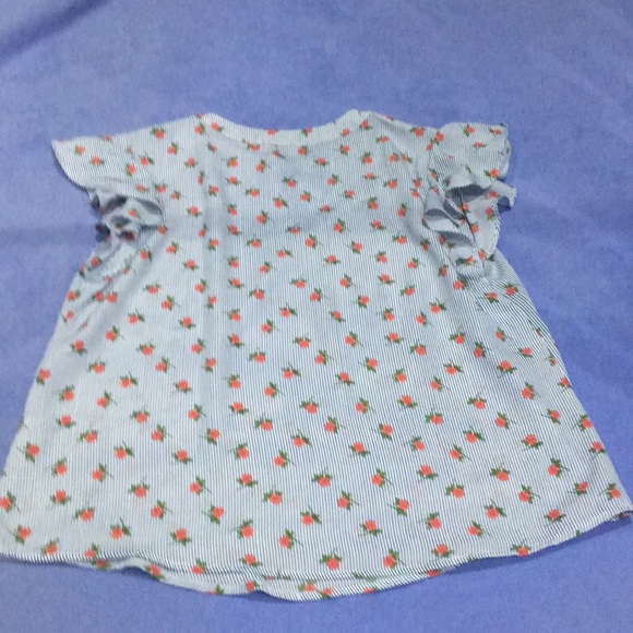 Rose patterned, Striped Shirt - Picture 2 of 3